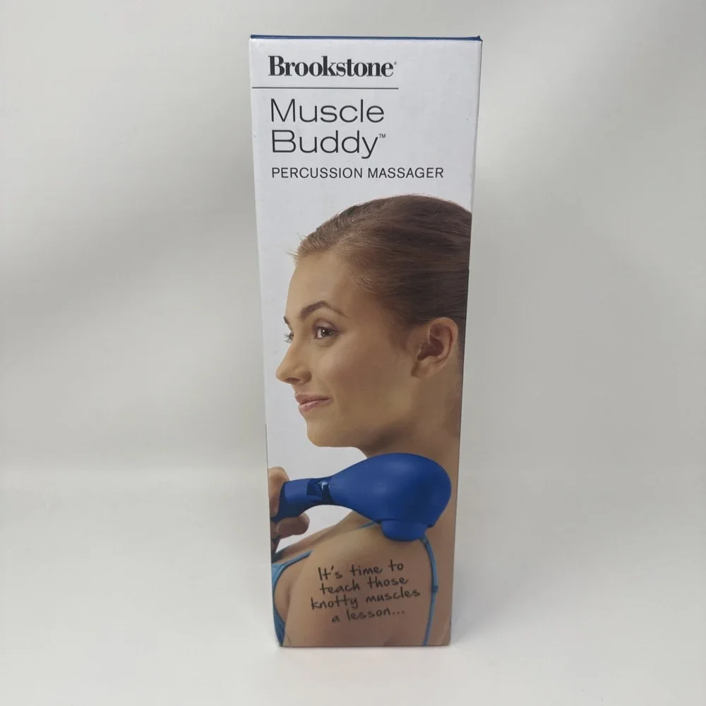 BROOKSTONE Muscle Buddy‎ Percussion Massager 3 Speed Full Body Single Head NEW